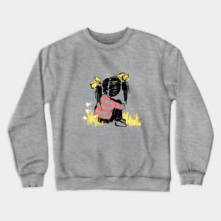 Contemplative Girl Crewneck Sweatshirt